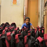 THIS one is mine! During lunchtime, all schoolbags are in the corridor, signed. And it takes quite a long time to find the right one.